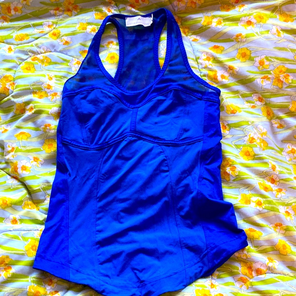 Adidas by Stella McCartney Racer Back Navy Blue Climalite Tank Sz S. 32/XS